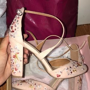 Floral Block Heels